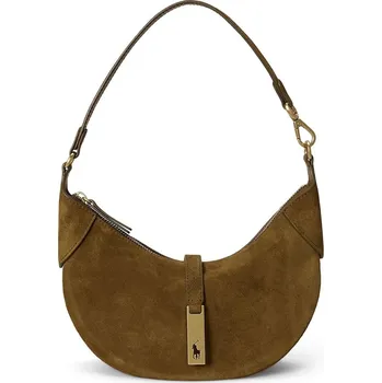 Semišová kabelka Polo Ralph Lauren 428922880 hnědá 98X, vel. ONE SIZE