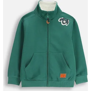 Chlapecká mikina Dětská mikina Coccodrillo zelená barva, hladká, YETI BOY KIDS ZC5132201YBK 77X, vel. 104