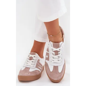 Dámské tenisky Dámské Kožené Tenisky Vinceza 79557 Bílá-Bežová 36