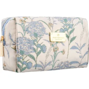 Šperkovnice Peterson kosmetická taštička s jednou přihrádkou a květinovým vzorem Barva: modrý