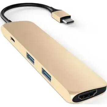 Notebook Satechi USB-C Slim Multiport zlatá (ST-CMAG)