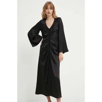 Dámské šaty Šaty By Malene Birger LAVENDE Q71625029 černá 99X, vel. 38
