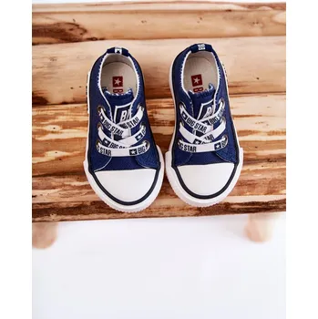 Dámská obuv Dětské látkové tenisky BIG STAR KK374050 Námořnická modrá 19