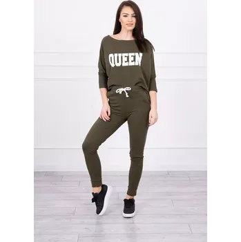Dámská halenka Souprava Queen s khaki potiskem UNI