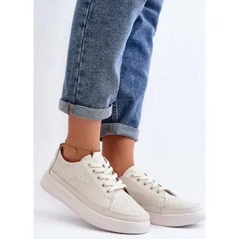 Dámské tenisky Dámské kožené sportovní tenisky Bílé Failla 37