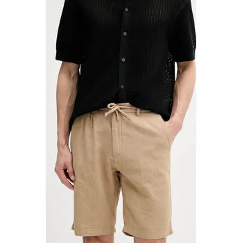 Pánské kraťasy Šortky s příměsí lnu Lindbergh 30.505020.SAND zelená 19X, vel. M