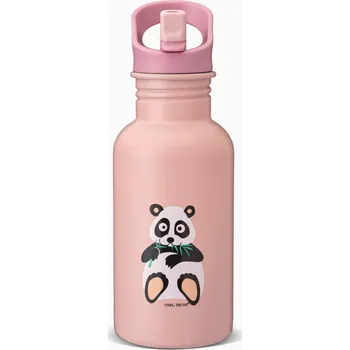 Láhev Carl Oscar - STEELish nerezová láhev - růžová/panda