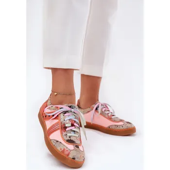 Dámské tenisky Dámské Kožené Tenisky Maciejka 06840-18 Oranžové 41