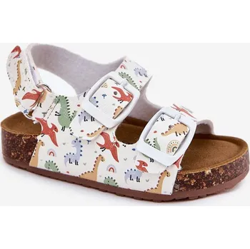 Sada pánského spodního prádla Dětské sandály na korkové podrážce s přezkami dinosauři multikolor Thessa 29