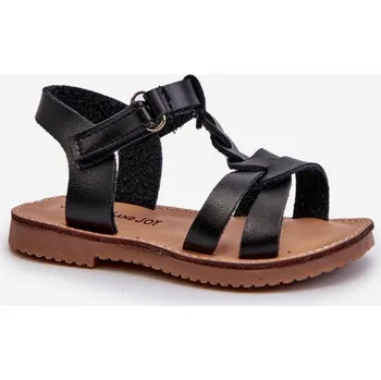 Dívčí oblečení Dětské sandálky Se Zapínáním Na suchý zip Černé Sarniema 27