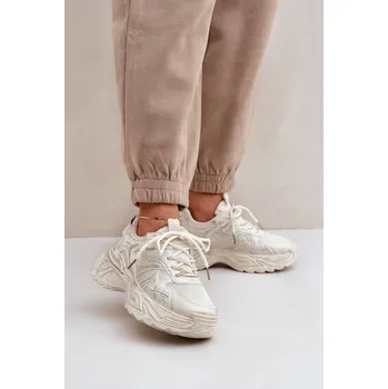 Dámské tenisky Dámské Tenisky S Odrbanými Na Platformě Béžové Seladwen 37