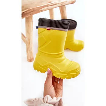 Dámská zimní obuv Dětské zateplené boty do deště Befado 162X302 Žlute 34