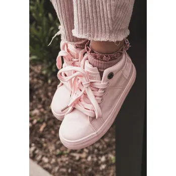 Dětské klasické vysoké tenisky Big Star LL374003 růžové 34