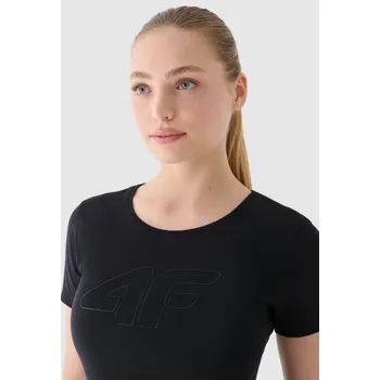 Dámské tričko Dámské tričko s potiskem 4F Černé 4FWMM00TTSHF1846-20S XS