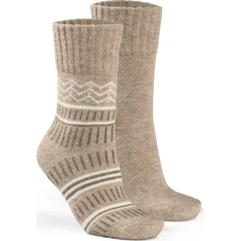 Dámské ponožky Fellhof Ponožky z alpaky - Hygge duopack Béžová Velikost: 43-46