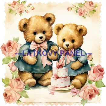 Látkový panel - Dětský - DE-203 Velikost: 15x15cm, Materiál: Kočárkovina