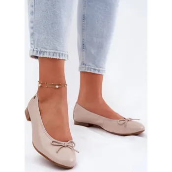 Dámské baleríny Kožené Baletky Dámské Maciejka P6800-04 Béžové 38