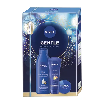 Kosmetická sada NIVEA dárková sada pro ženy GENTLE MOMENT OF JOY (tělové mléko, krém na ruce, krém)