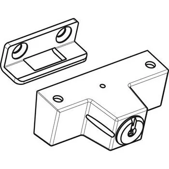 Stavebniny ROTO otočný zámek šroubovací, bez klíče, bílý