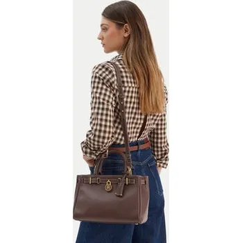 Kabelka Kabelka Tommy Hilfiger American Icon Mini Tote Leather AW0AW17926 Hnědá OS