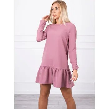 Dámské šaty Šaty s volánem tmavě růžové UNI