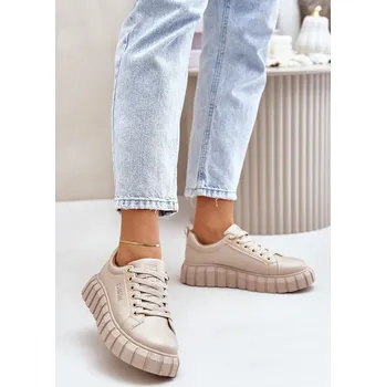 Dámské tenisky Zateplené dámské sneakersy Big Star MM274618 béžové 41