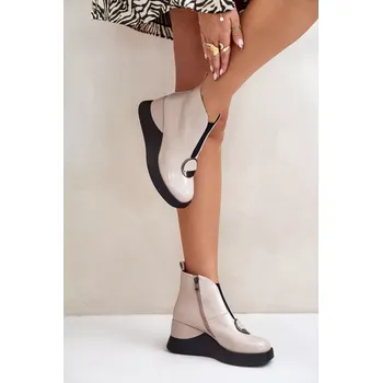 Dámská zimní obuv Boty na klínovém podpatku model 201014 Step in style 40