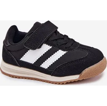 Sada pánského spodního prádla Dětské Sneakersy Sportovní Boty Na Suchý Zip Černé Viona 35