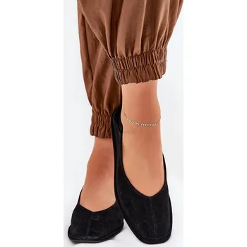 Dámské baleríny Zamšové dámské baleríny Big Star RR274080 Černé 38