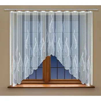 Záclona Dekorační žakárová záclona s řasící páskou PAOLA 170 bílá 300x170 cm MyBestHome