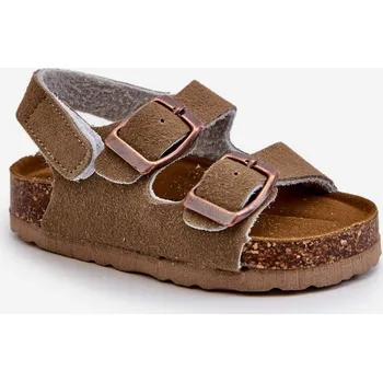 Sada pánského spodního prádla Dětské sandálky na korkové platformě se suchým zipem v barvě khaki Rorria 21