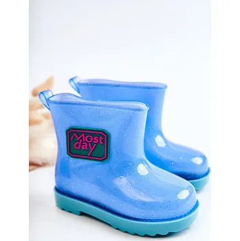 Dívčí sněhule Dětské brokátové galoše modré Rain 25