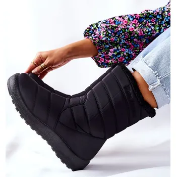 Dívčí sněhule Vysoké Dámské Sněhule Černé Luxina 37