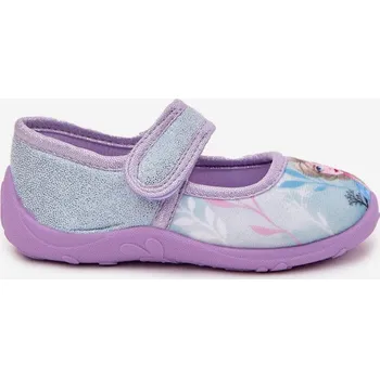 Balerínky Dětské Pantofle Zapínací Na Suchý Zip Ledové království Modré Olivessa 29