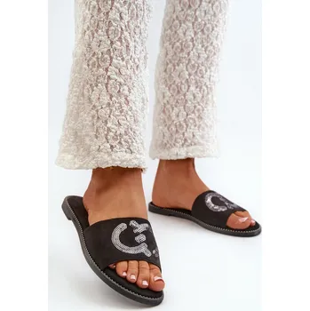 Dámská obuv Dámské Ploché Žabky S Cekulemi S.Barski KV27-052 Černé 36