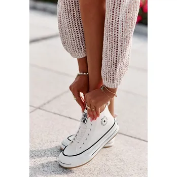 Dámské tenisky Zateplené Dámské Tenisky Na Platformě Eko Kůže Big Star OO274061 Bílé 36