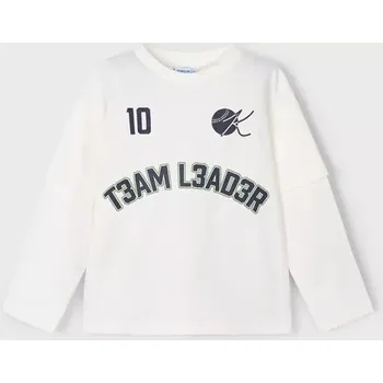 Chlapecké tričko Chlapecké triko dlouhý rukáv Mayoral s číslem 10 4075-74 Světlé velikost 104