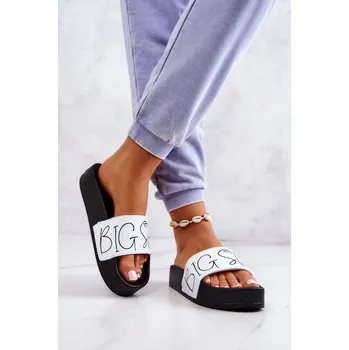 Dámské žabky Dámské gumové pantofle Big Star JJ274A275 Černobílé 38