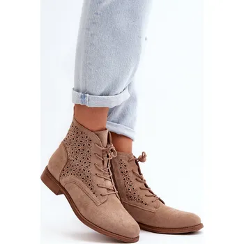 Dámská zimní obuv Dámské botky se vzorem béžové S.Barski HY66-136 36