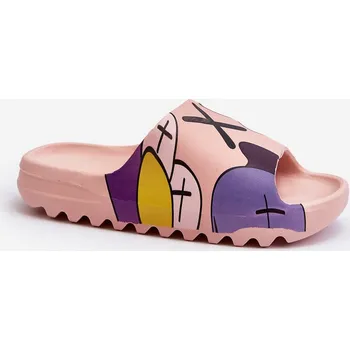 Dámské žabky Gumové žabky s potiskem Růžové Monsters 39