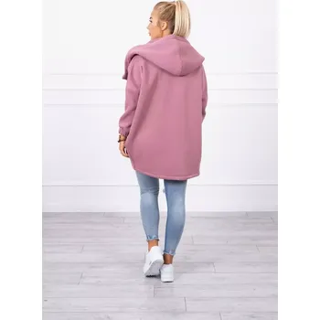 Dámská mikina Krátká mikina na zip tmavě růžová UNI