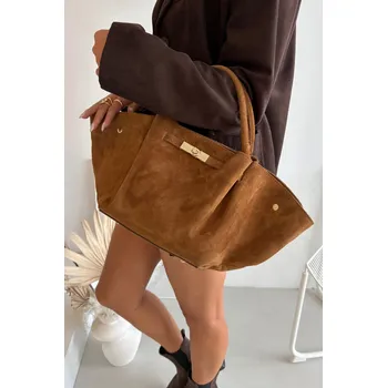 Kožená kabelka z přírodního semiše Camel Fiorenza univerzální