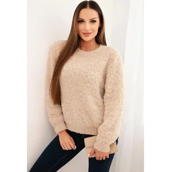 Dámský svetr Svetr dámský z měkkého mohairu béžový UNI