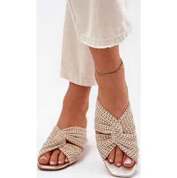 Dámské sandále Dámské Sandály Na Klíně Maciejka 06955-25 Béžovo-Zlaté 36