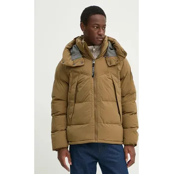 Bunda G-Star pánská, hnědá barva, zimní, oversize, D25345-D518 D25345.D518 01A, vel. L