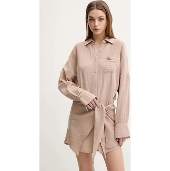 Dámské oblečení Bavlněné šaty Melissa Odabash MO.SARA hnědá 84X, vel. XL