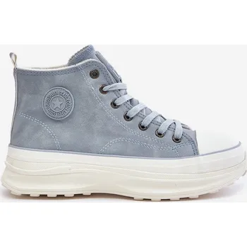 Dámské tenisky Zateplené dámské tenisky na platformě Big Star OO274072 Modré 38