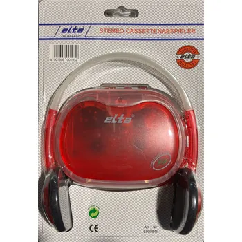 CD přehrávač ELTA RETRO EDITION - Stereo Walkman se sluchátky, červený Varianta: Červená Nové