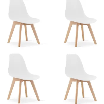 Jídelní židle Sada 4ks jídelních židlí KITO bílých