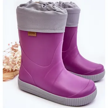 Dívčí sněhule Dětské holinky s vycpávkou Snow Wave Gokids 981 fialové 26/27